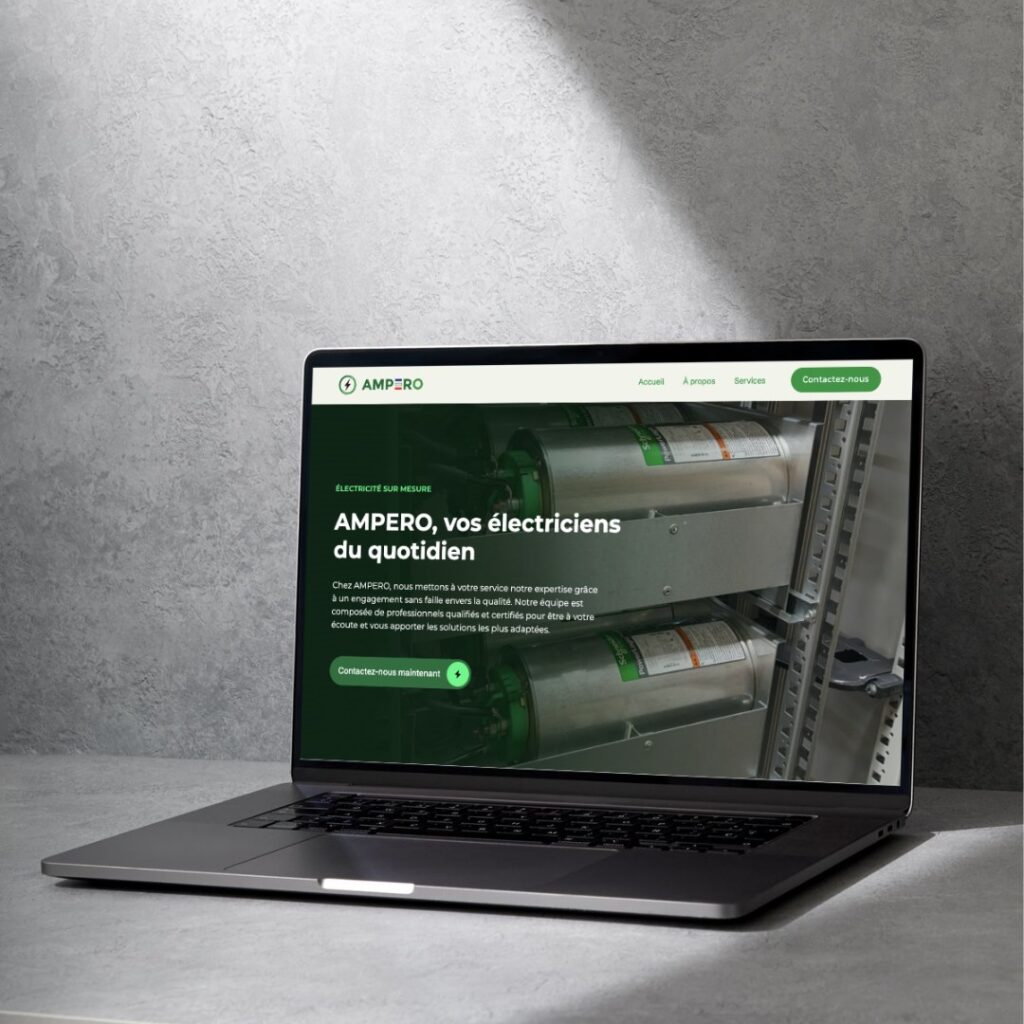 Site internet Électricité Ampero réalisé par Schmitz Agence Web
