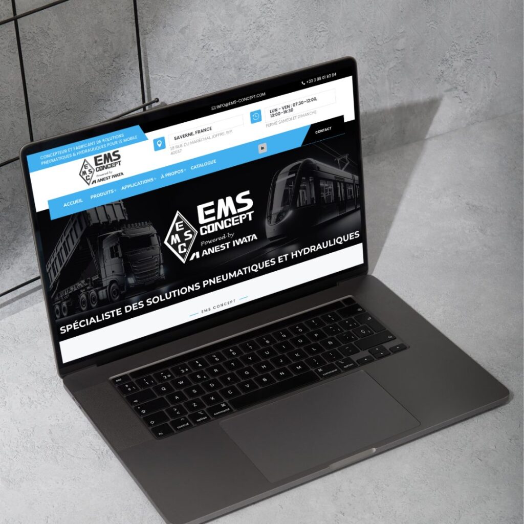Site internet EMS Concept réalisé par Schmitz Agence Web