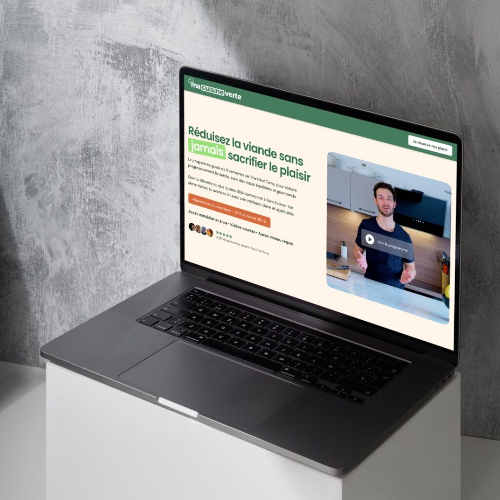 Plateforme Ma Cuisine Verte réalisée par Schmitz Agence Web