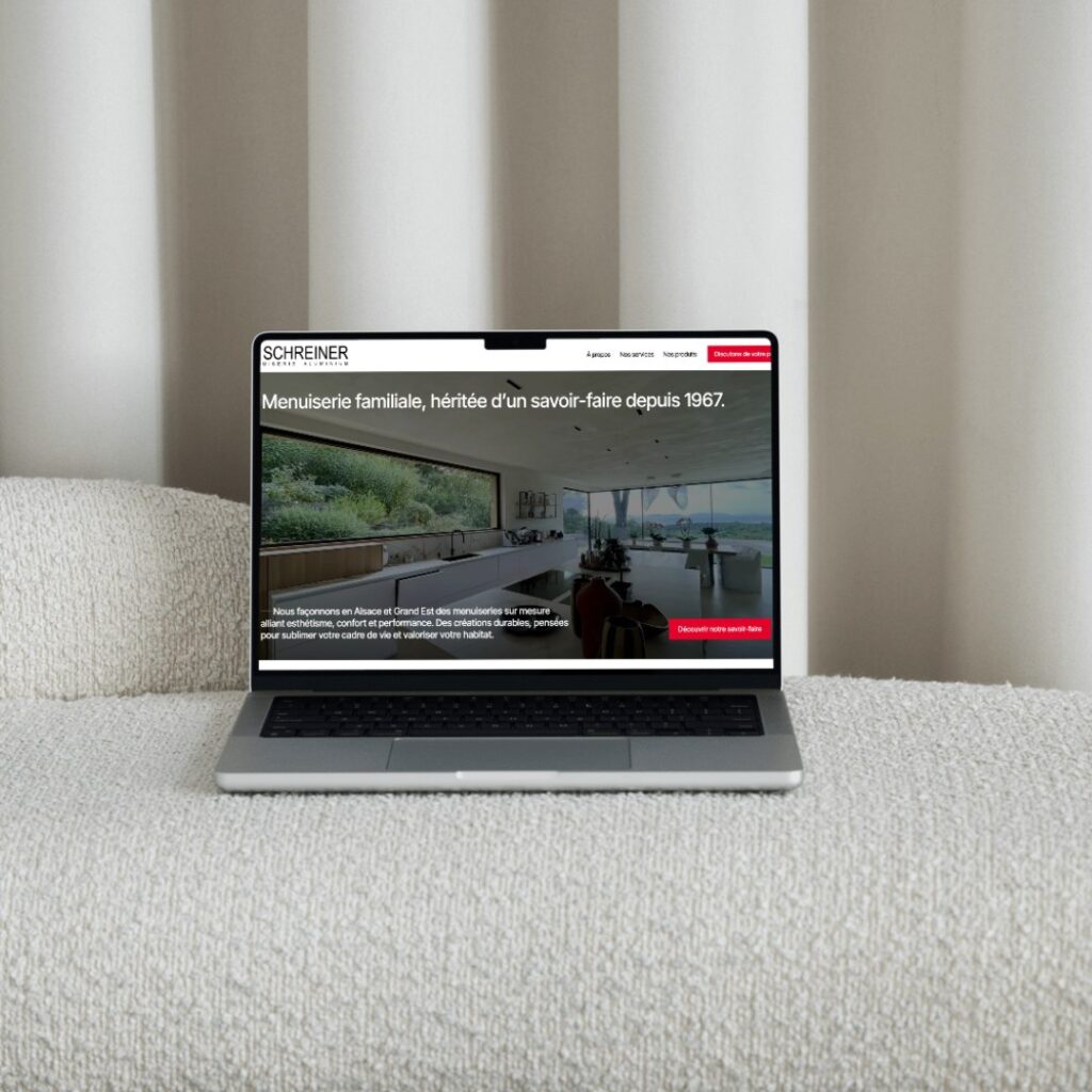 Site internet Schreiner Menuiserie réalisé par Schmitz Agence Web